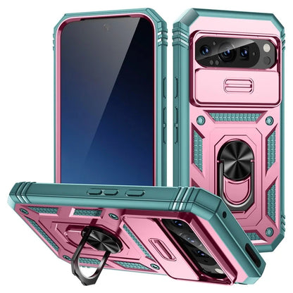 For Google Pixel 9 / Pixel 9 Pro Case Camshield Rotary Kickstand TPU+PC Phone Cover