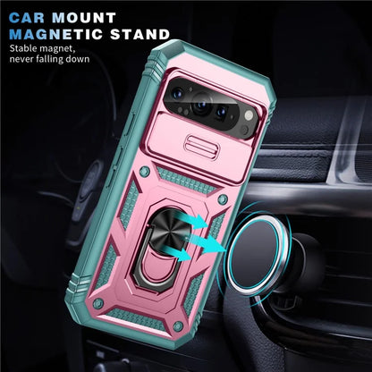 For Google Pixel 9 / Pixel 9 Pro Case Camshield Rotary Kickstand TPU+PC Phone Cover