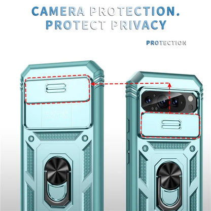 For Google Pixel 9 / Pixel 9 Pro Case Camshield Rotary Kickstand TPU+PC Phone Cover