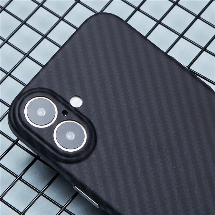 X-LEVEL For iPhone 16 Case Camera Protection Hard PC Phone Cover Carbon Fiber Texture