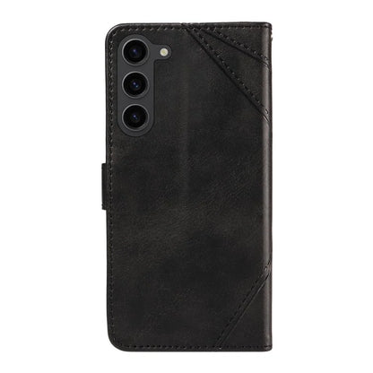 For Samsung Galaxy S23 Case Geometric Line Leather Phone Cover Card Holder Magnetic Clasp
