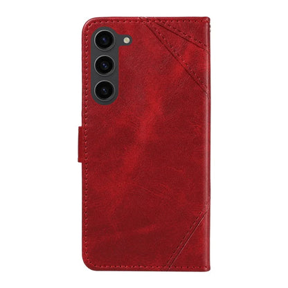 For Samsung Galaxy S23 Case Geometric Line Leather Phone Cover Card Holder Magnetic Clasp