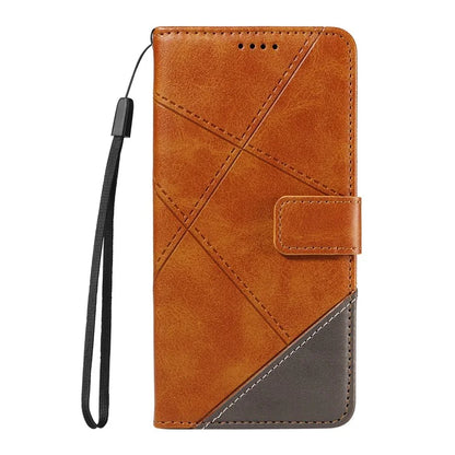 For Samsung Galaxy S23 Case Geometric Line Leather Phone Cover Card Holder Magnetic Clasp