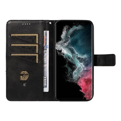 For Samsung Galaxy S23 Ultra Wallet Phone Case Geometric Line Leather Cover Protective Stand