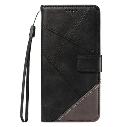 For Samsung Galaxy S23 Ultra Wallet Phone Case Geometric Line Leather Cover Protective Stand
