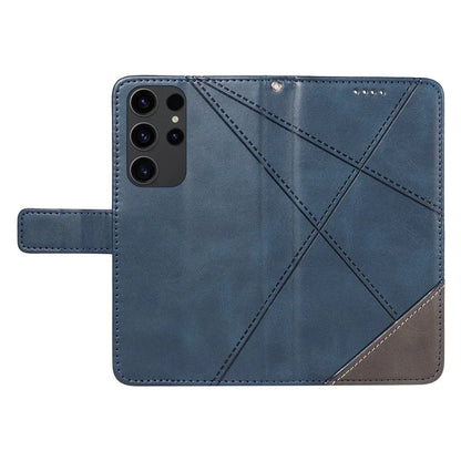 For Samsung Galaxy S23 Ultra Wallet Phone Case Geometric Line Leather Cover Protective Stand