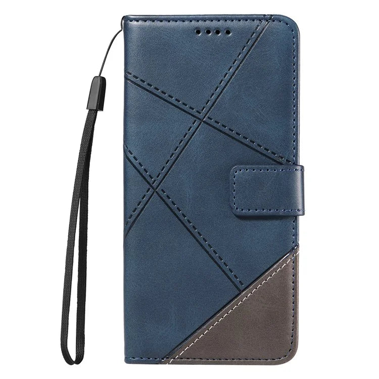 For Samsung Galaxy S23 Ultra Wallet Phone Case Geometric Line Leather Cover Protective Stand