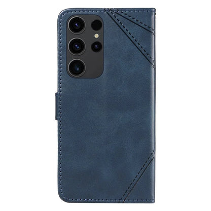 For Samsung Galaxy S23 Ultra Wallet Phone Case Geometric Line Leather Cover Protective Stand