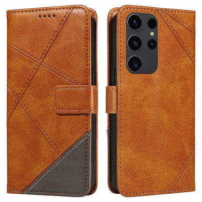 For Samsung Galaxy S23 Ultra Wallet Phone Case Geometric Line Leather Cover Protective Stand