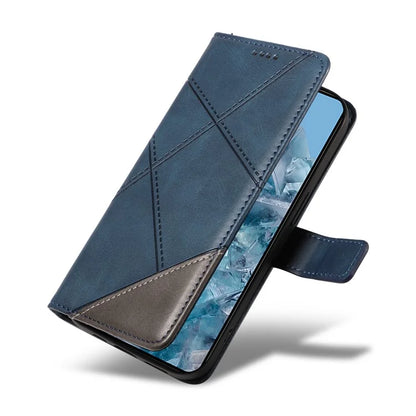 For Google Pixel 8 Pro Case Lines Pattern PU Leather Wallet Folio Phone Cover