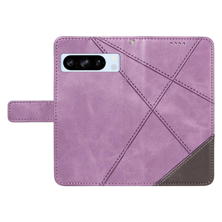 For Google Pixel 8 Pro Case Lines Pattern PU Leather Wallet Folio Phone Cover