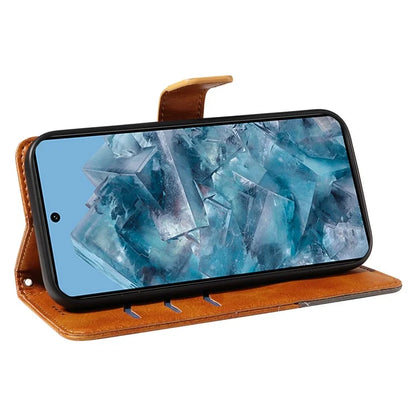 For Google Pixel 8 Pro Case Lines Pattern PU Leather Wallet Folio Phone Cover