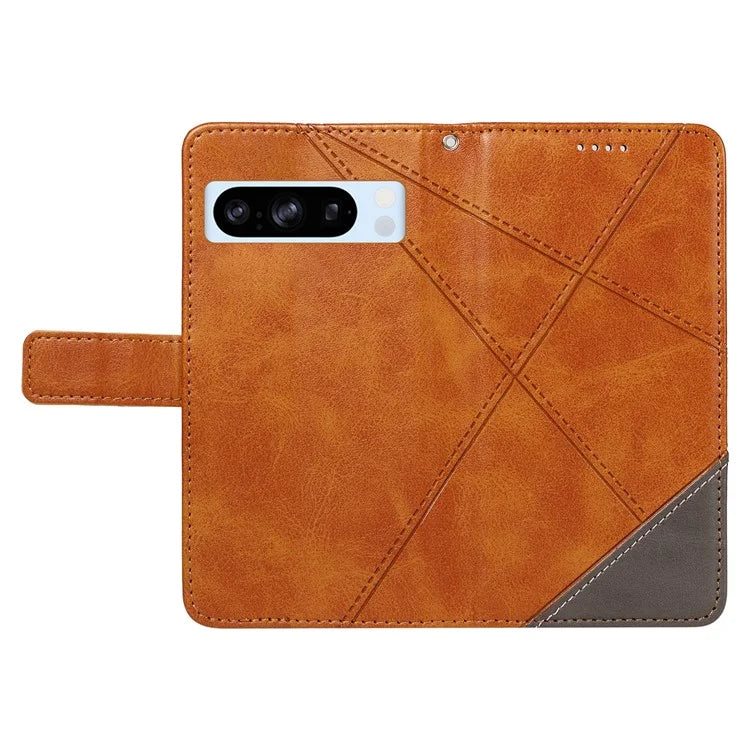For Google Pixel 8 Pro Case Lines Pattern PU Leather Wallet Folio Phone Cover