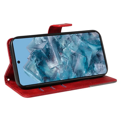 For Google Pixel 8 Pro Case Lines Pattern PU Leather Wallet Folio Phone Cover