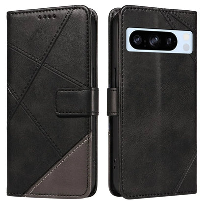 For Google Pixel 8 Pro Case Lines Pattern PU Leather Wallet Folio Phone Cover
