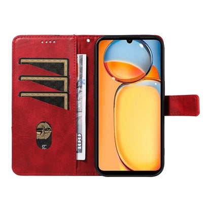 For Xiaomi Redmi 13C 5G / 13C 4G / 13R 5G / Poco C65 4G / Poco M6 5G Case PU Leather Stand Phone Cover Geometric Lines