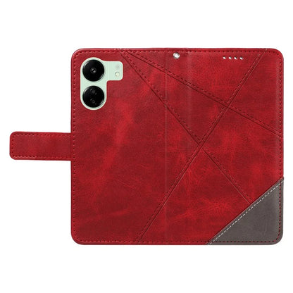 For Xiaomi Redmi 13C 5G / 13C 4G / 13R 5G / Poco C65 4G / Poco M6 5G Case PU Leather Stand Phone Cover Geometric Lines