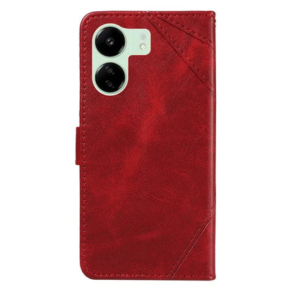 For Xiaomi Redmi 13C 5G / 13C 4G / 13R 5G / Poco C65 4G / Poco M6 5G Case PU Leather Stand Phone Cover Geometric Lines