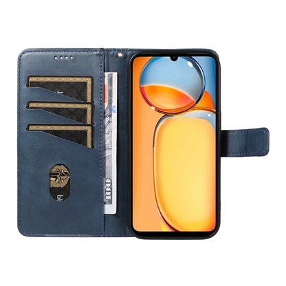 For Xiaomi Redmi 13C 5G / 13C 4G / 13R 5G / Poco C65 4G / Poco M6 5G Case PU Leather Stand Phone Cover Geometric Lines