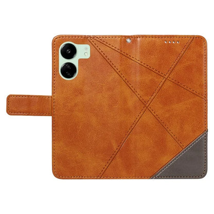 For Xiaomi Redmi 13C 5G / 13C 4G / 13R 5G / Poco C65 4G / Poco M6 5G Case PU Leather Stand Phone Cover Geometric Lines