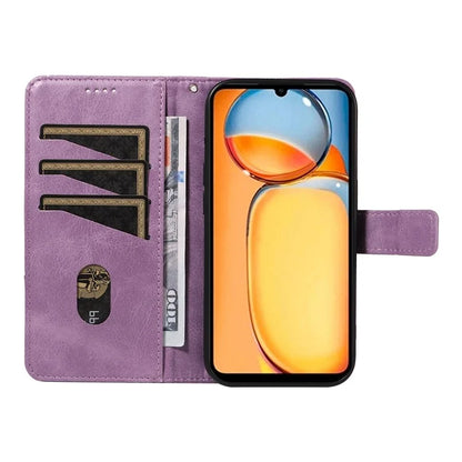 For Xiaomi Redmi 13C 5G / 13C 4G / 13R 5G / Poco C65 4G / Poco M6 5G Case PU Leather Stand Phone Cover Geometric Lines