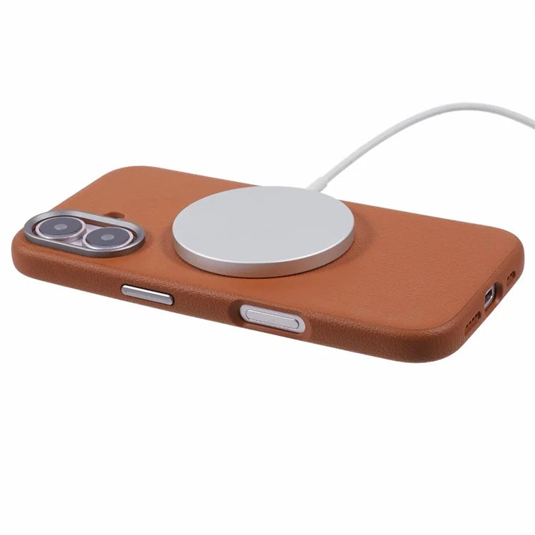 X-LEVEL For iPhone 16 Case Compatible with MagSafe PU Leather Hard PC Phone Cover