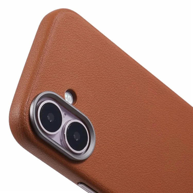 X-LEVEL For iPhone 16 Case Compatible with MagSafe PU Leather Hard PC Phone Cover