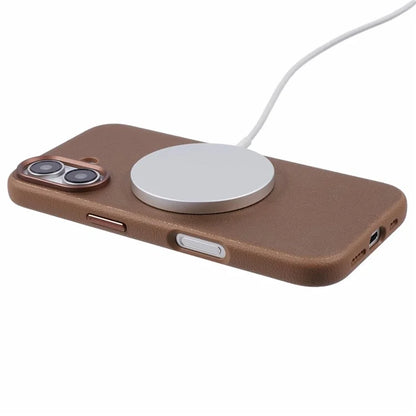 X-LEVEL For iPhone 16 Case Compatible with MagSafe PU Leather Hard PC Phone Cover