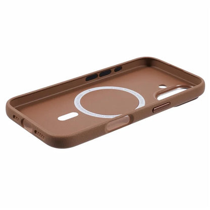 X-LEVEL For iPhone 16 Case Compatible with MagSafe PU Leather Hard PC Phone Cover