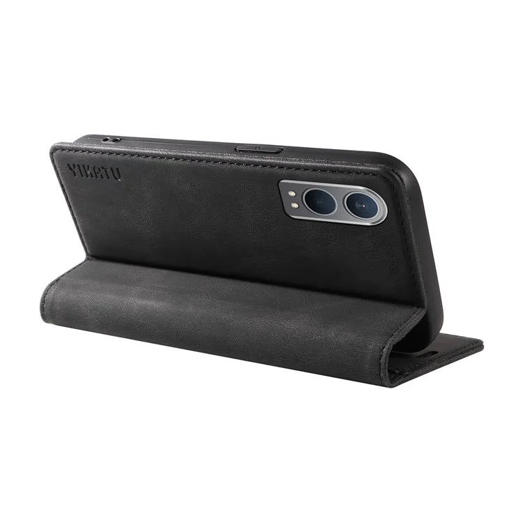 YIKATU YK-004 For OnePlus Nord CE4 Lite 5G / Oppo K12x 5G (China) Case Leather Phone Cover Wallet with Card Holder