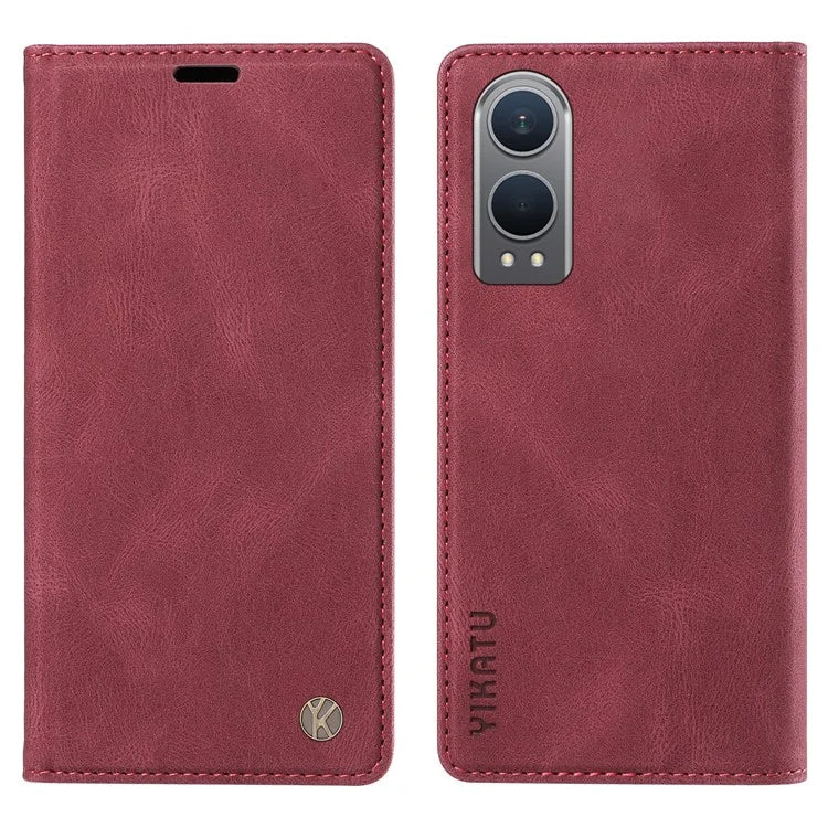 YIKATU YK-004 For OnePlus Nord CE4 Lite 5G / Oppo K12x 5G (China) Case Leather Phone Cover Wallet with Card Holder