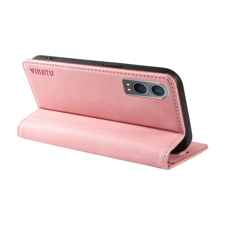 YIKATU YK-004 For OnePlus Nord CE4 Lite 5G / Oppo K12x 5G (China) Case Leather Phone Cover Wallet with Card Holder