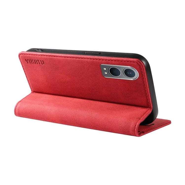 YIKATU YK-004 For OnePlus Nord CE4 Lite 5G / Oppo K12x 5G (China) Case Leather Phone Cover Wallet with Card Holder