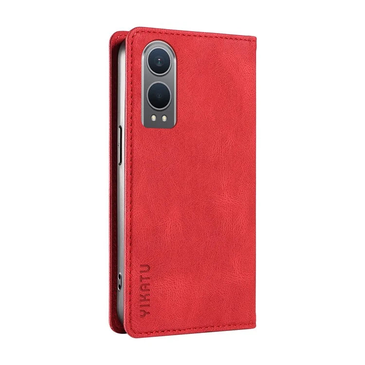 YIKATU YK-004 For OnePlus Nord CE4 Lite 5G / Oppo K12x 5G (China) Case Leather Phone Cover Wallet with Card Holder
