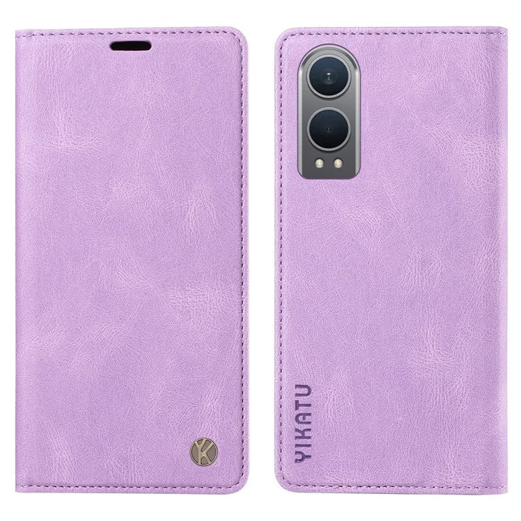 YIKATU YK-004 For OnePlus Nord CE4 Lite 5G / Oppo K12x 5G (China) Case Leather Phone Cover Wallet with Card Holder