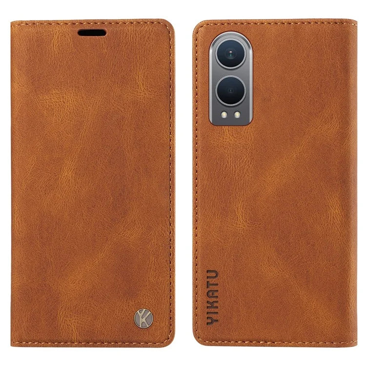 YIKATU YK-004 For OnePlus Nord CE4 Lite 5G / Oppo K12x 5G (China) Case Leather Phone Cover Wallet with Card Holder