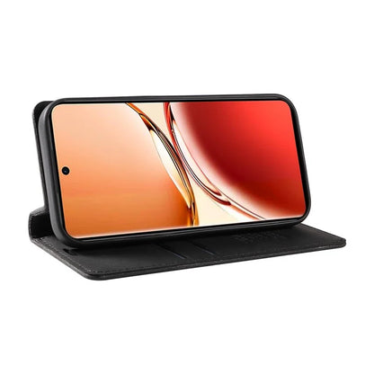 YIKATU YK-004 For Oppo Reno12 F 4G Case Leather Magnetic Auto-Absorbed Phone Cover Skin-Touch