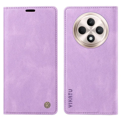 YIKATU YK-004 For Oppo Reno12 F 4G Case Leather Magnetic Auto-Absorbed Phone Cover Skin-Touch