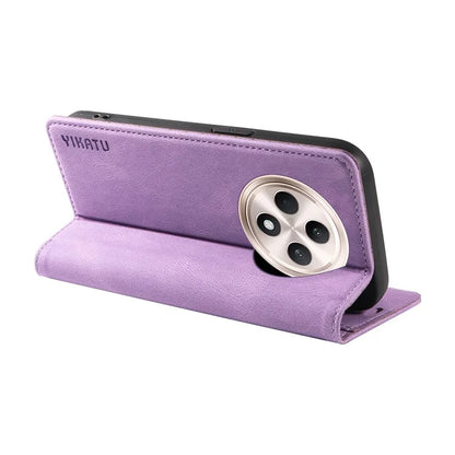 YIKATU YK-004 For Oppo Reno12 F 4G Case Leather Magnetic Auto-Absorbed Phone Cover Skin-Touch