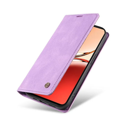 YIKATU YK-004 For Oppo Reno12 F 4G Case Leather Magnetic Auto-Absorbed Phone Cover Skin-Touch