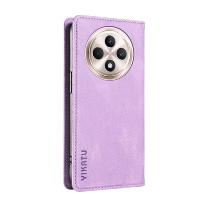 YIKATU YK-004 For Oppo Reno12 F 4G Case Leather Magnetic Auto-Absorbed Phone Cover Skin-Touch