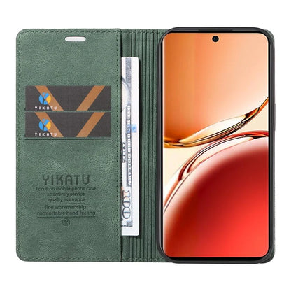YIKATU YK-004 For Oppo Reno12 F 4G Case Leather Magnetic Auto-Absorbed Phone Cover Skin-Touch
