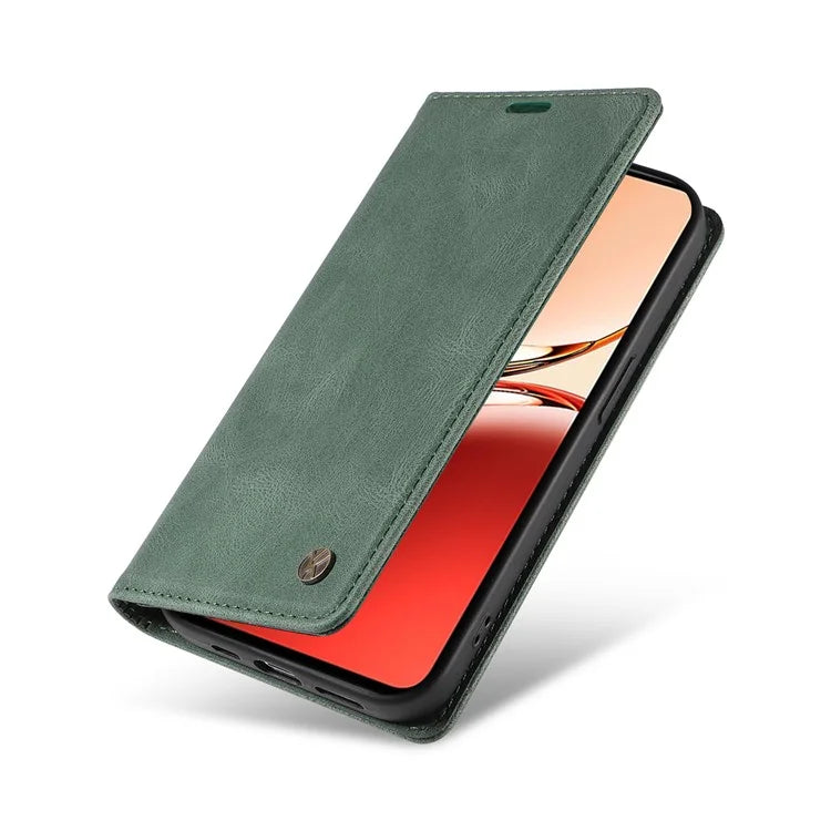 YIKATU YK-004 For Oppo Reno12 F 4G Case Leather Magnetic Auto-Absorbed Phone Cover Skin-Touch