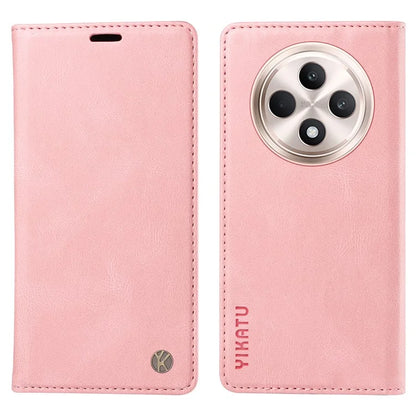 YIKATU YK-004 For Oppo Reno12 F 4G Case Leather Magnetic Auto-Absorbed Phone Cover Skin-Touch