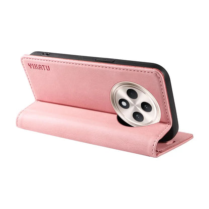 YIKATU YK-004 For Oppo Reno12 F 4G Case Leather Magnetic Auto-Absorbed Phone Cover Skin-Touch