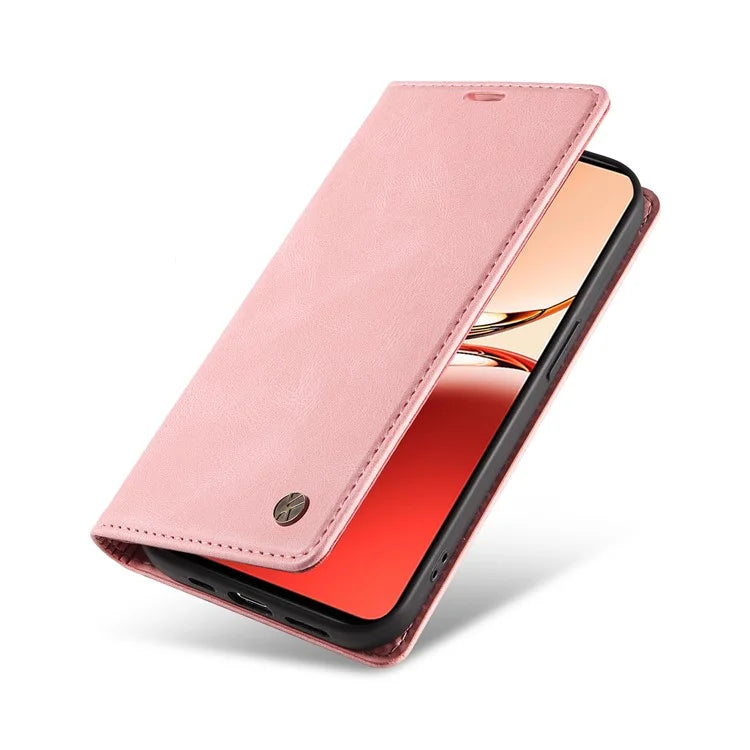 YIKATU YK-004 For Oppo Reno12 F 4G Case Leather Magnetic Auto-Absorbed Phone Cover Skin-Touch