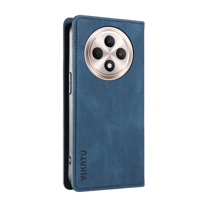 YIKATU YK-004 For Oppo Reno12 F 4G Case Leather Magnetic Auto-Absorbed Phone Cover Skin-Touch