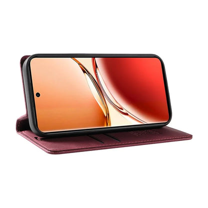 YIKATU YK-004 For Oppo Reno12 F 4G Case Leather Magnetic Auto-Absorbed Phone Cover Skin-Touch