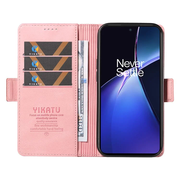 YIKATU YK-005 For OnePlus Nord CE4 Lite 5G / Oppo K12x 5G (China) Case PU Leather Phone Cover Stand Card Slots