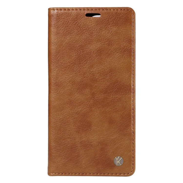 YIKATU YK-006 For Samsung Galaxy M35 5G Case Litchi Grain Leather Wallet Phone Cover